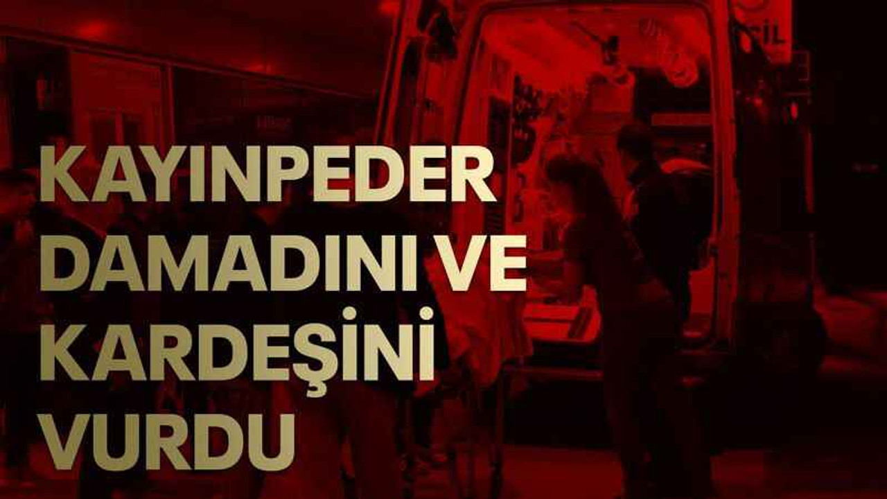 Kayınpeder, damadını ve kardeşini vurdu